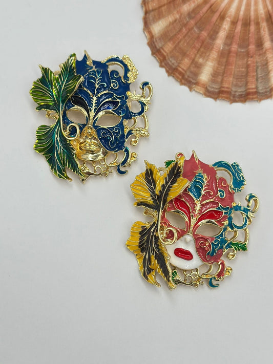 Tasarım Renkli Maske Broş