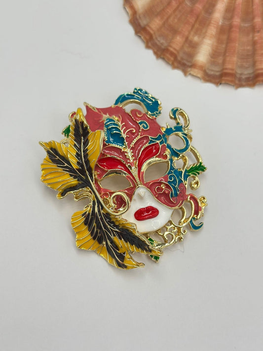 Tasarım Renkli Maske Broş