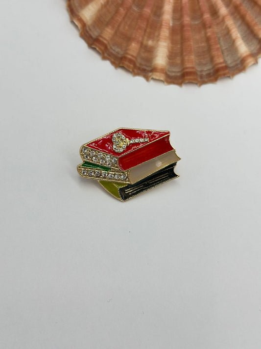 Zirkon Taş Detay Kitap Broş