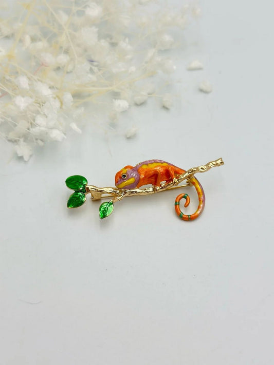 Sevimli Bukalemun Broş