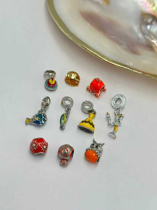 Sarı Ve Turuncu Charm Seti