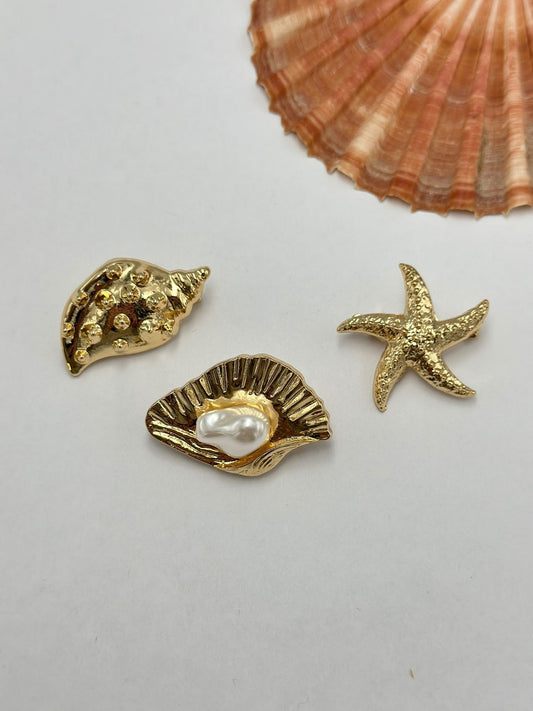 Deniz Detaylı Set Broş