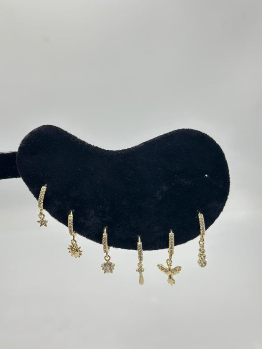 Anka Kuş Sallantılı Set Küpe (Çelik)