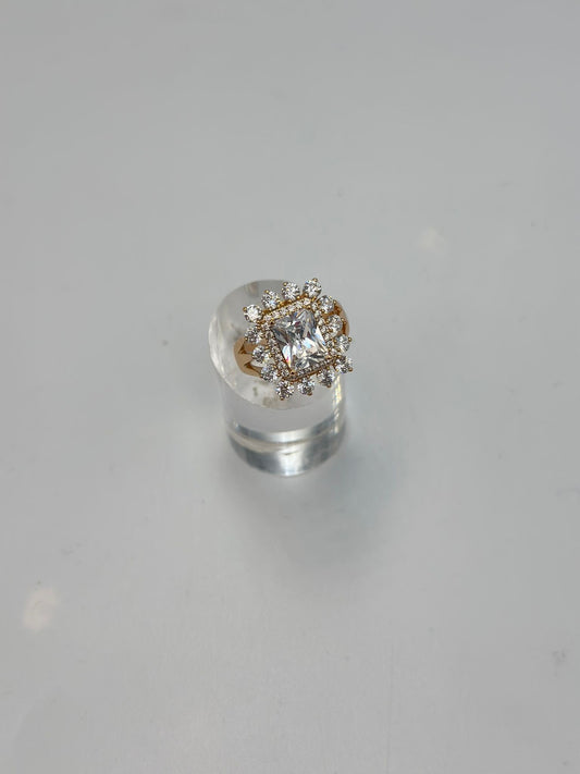 Baget Taş Detay Yüzük (Altın Kaplama)