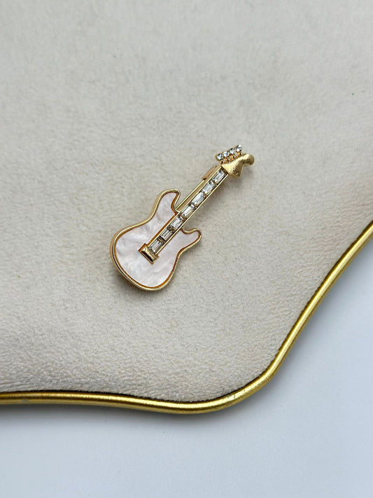Baget Taş Detaylı Gitar Broş