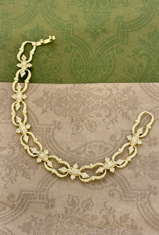 Çiçek Detay Çelik Bileklik