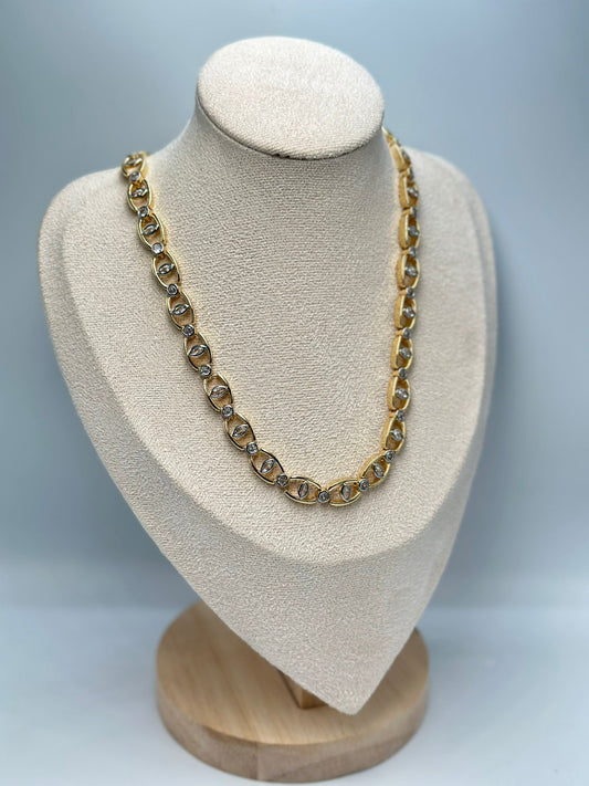 Çift Renk Altın Kaplama Kolye