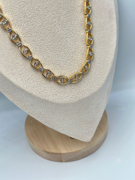 Çift Renk Altın Kaplama Kolye