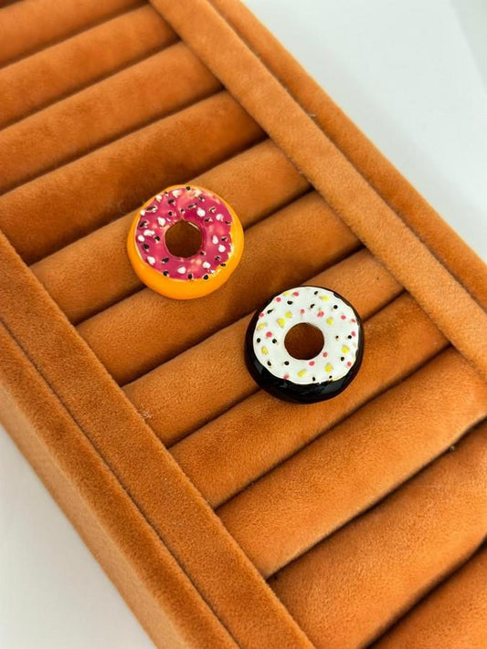 Donut Figürlü Mininal Renkli Broş