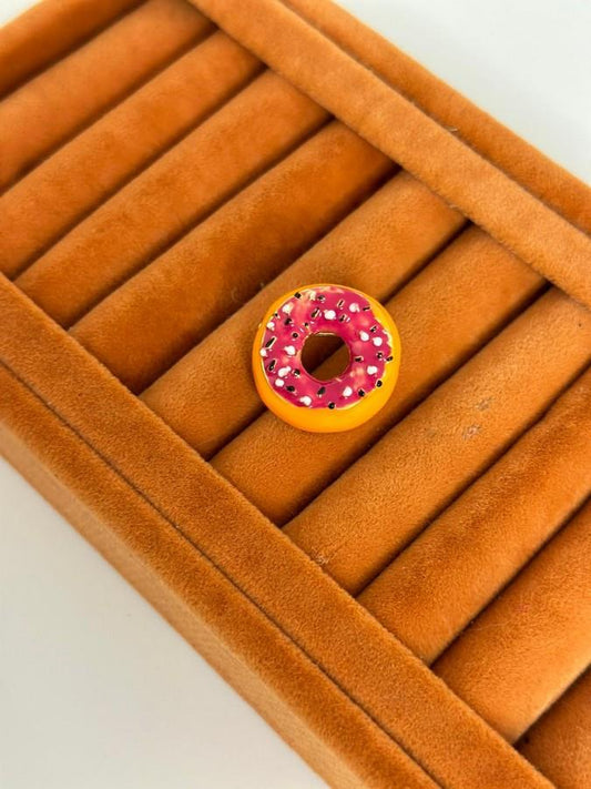 Donut Figürlü Mininal Renkli Broş