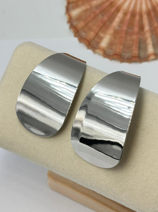 Düz Plaka Küpe (Pirinç Kaplama)