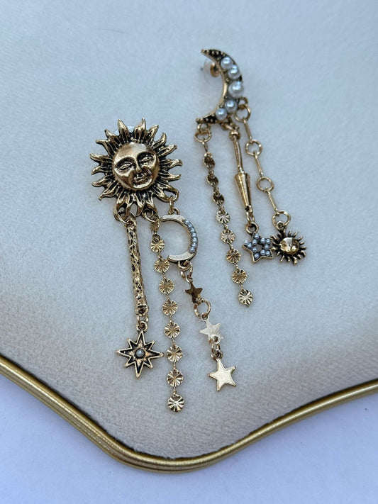 Eskitme Vintage Sallantılı Yaz Neşesi Küpe