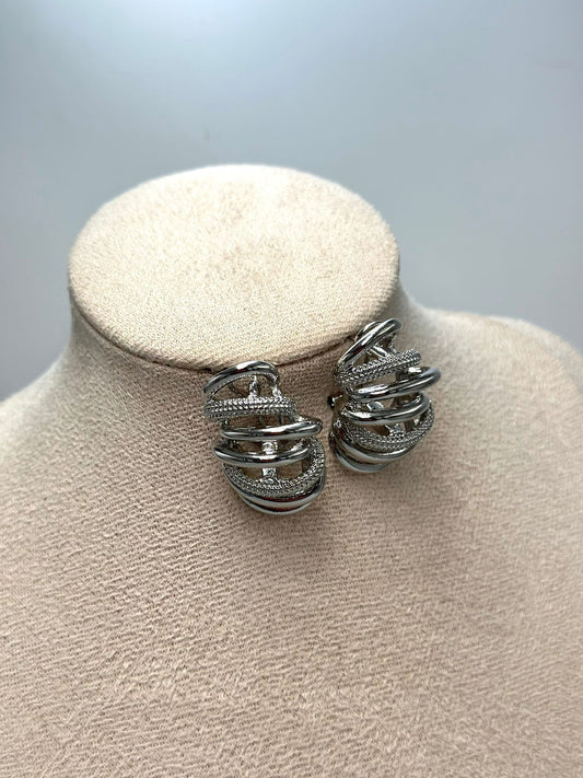 Gümüş Kaplama Hasır Görünüm Set Takı