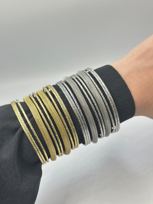 Hasır Görünüm Pirinç Kaplama Kelepçe