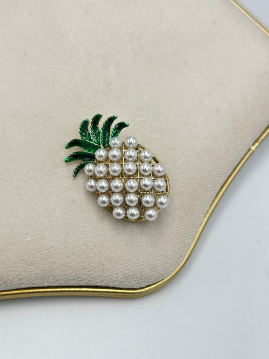 İnci Detay Ananas Broş
