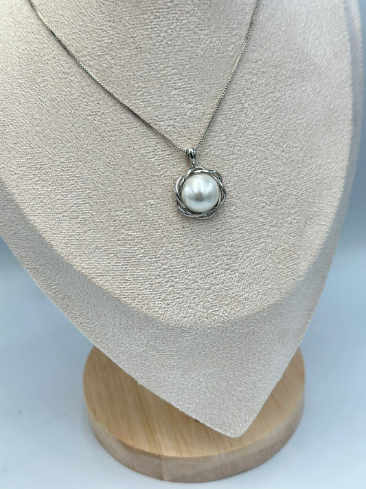 İnci Ve Çiçek Detay Çelik Set Takı