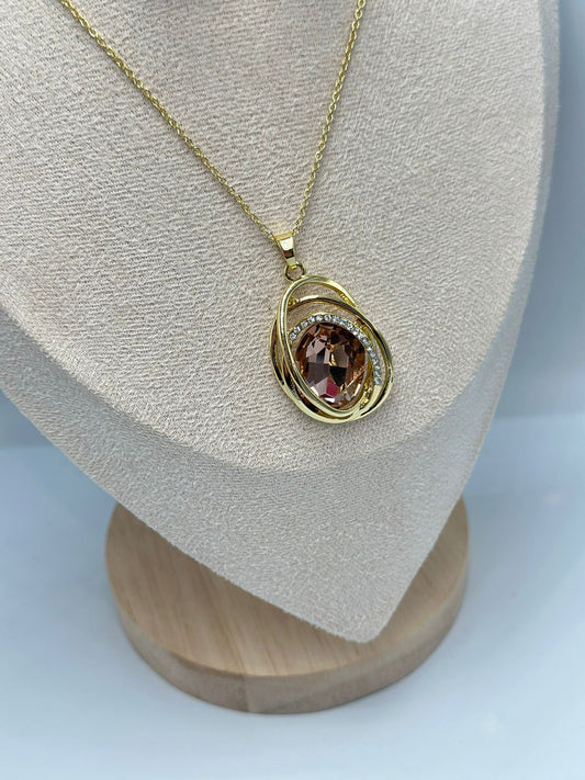 Kristal Taş Detay Set Takı (Çelik)