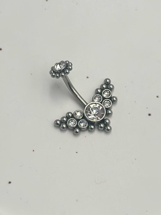 Melek Kanadı Çelik Göbek Piercing