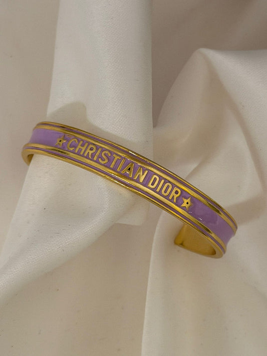 Mor Mineli Yazı Detay Kelepçe (Çelik)