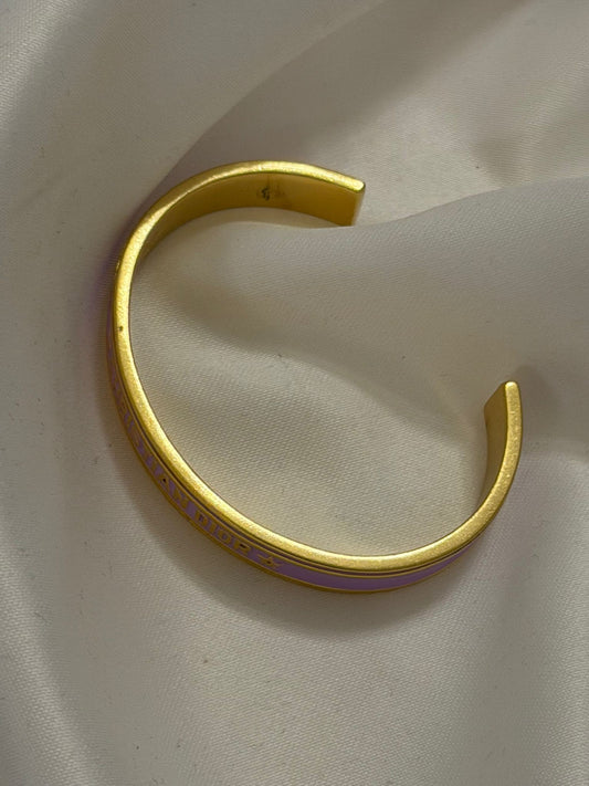 Mor Mineli Yazı Detay Kelepçe (Çelik)