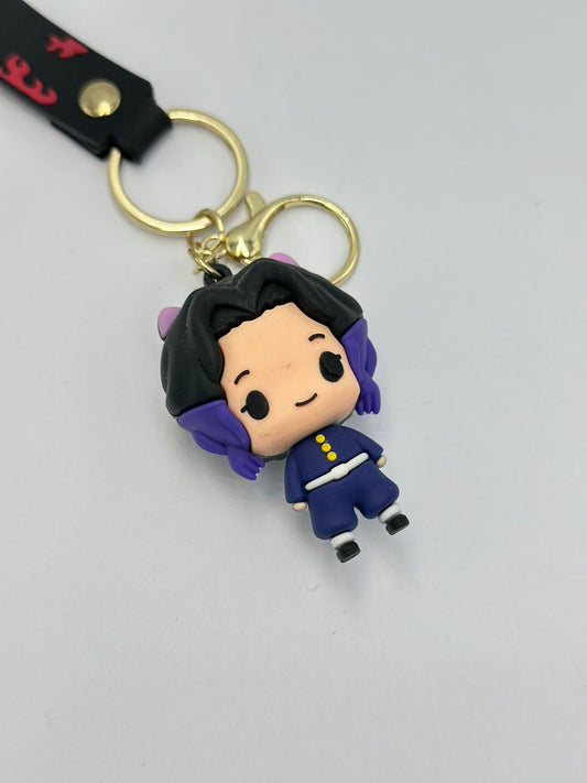 Mor Saçlı Kız Detay Anahtarlık