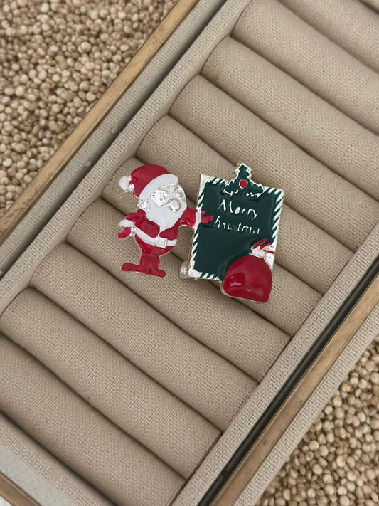 Noel Baba Figürlü Şirin Broş