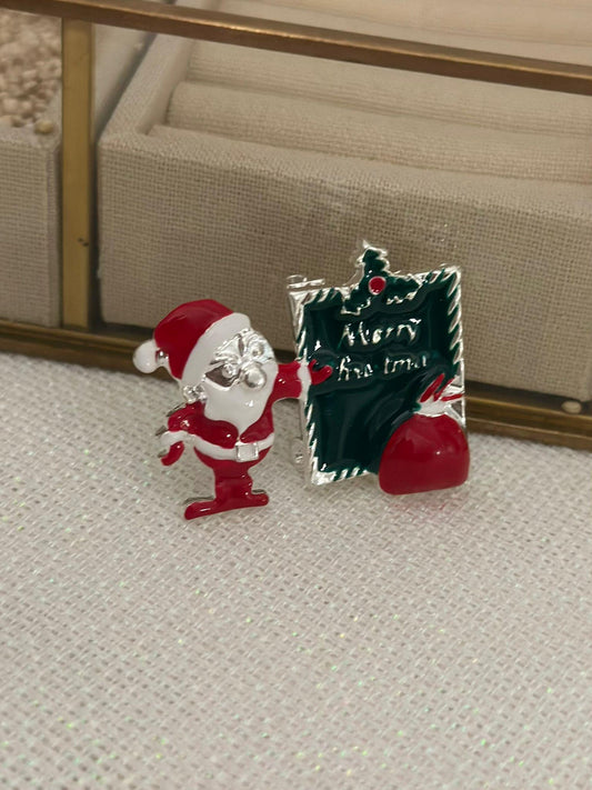Noel Baba Figürlü Şirin Broş