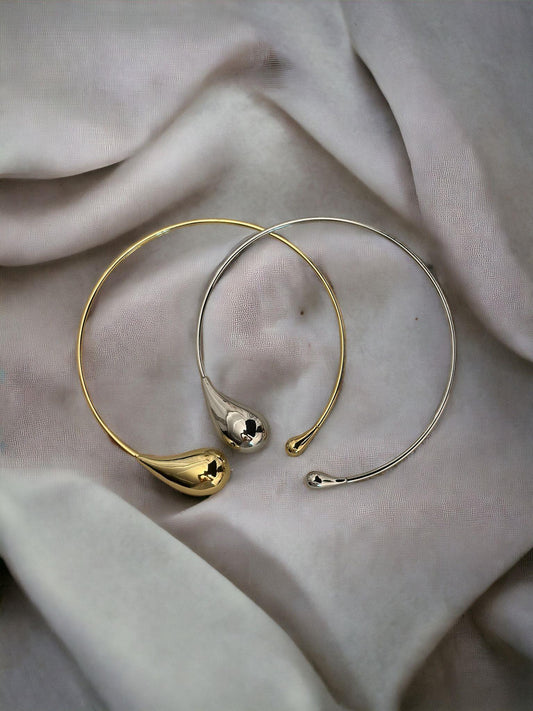 Özel Seri Bombeli Su Damlası Detaylı Choker Kolye