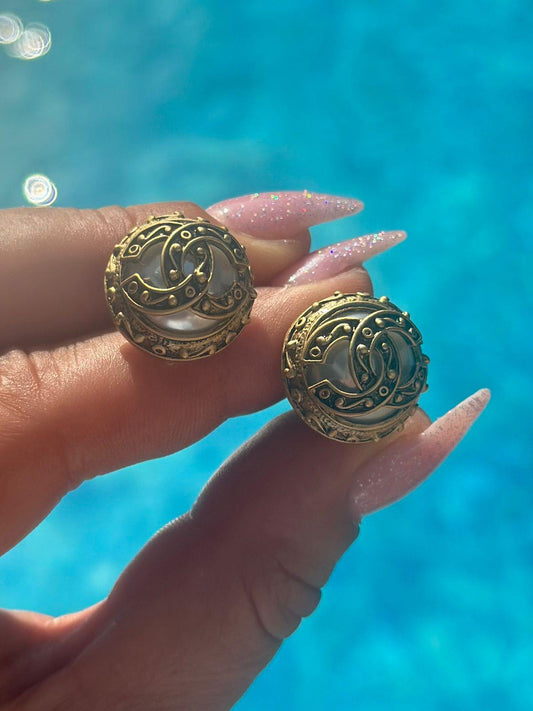 Özel Seri Vintage CC Topçuk Küpe