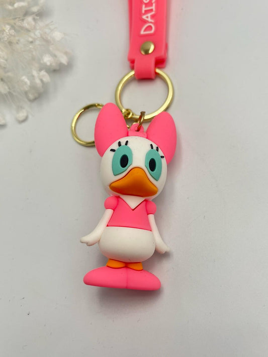 Pembe Daisyy Duckk Figürlü Anahtarlık