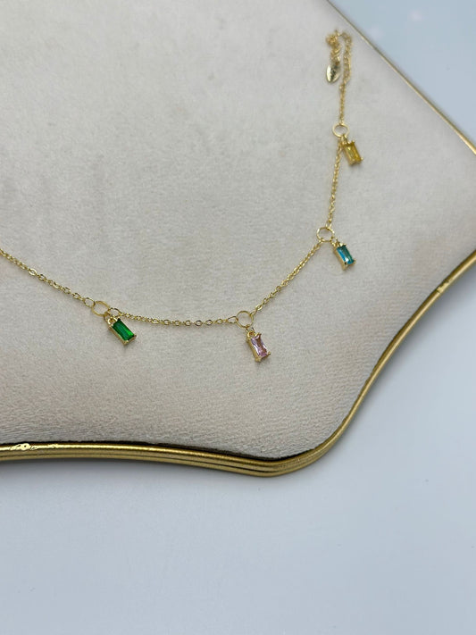 Renkli Baget Charm Çelik Halhal