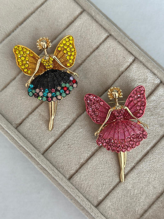 Renkli Taş Detalı Kiz ve Kelebek Figürlü Beoş
