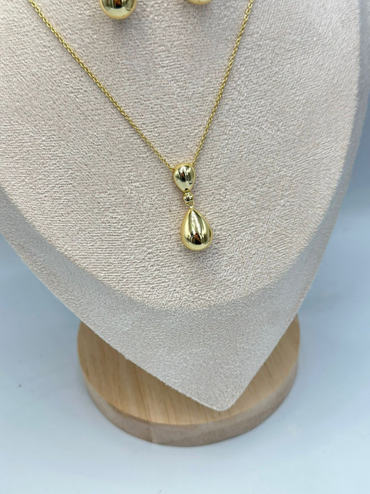 Sallantı Damla Detay Çelik Set Takı