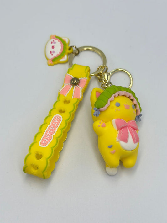 Sarı Desen Detay Ayıcık Anahtarlık