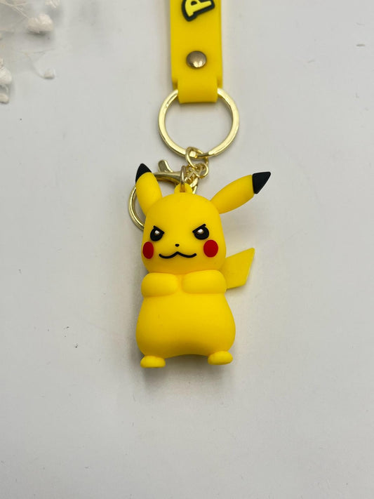 Sarı Sinirli Pokemoon Figür Anahtarlık
