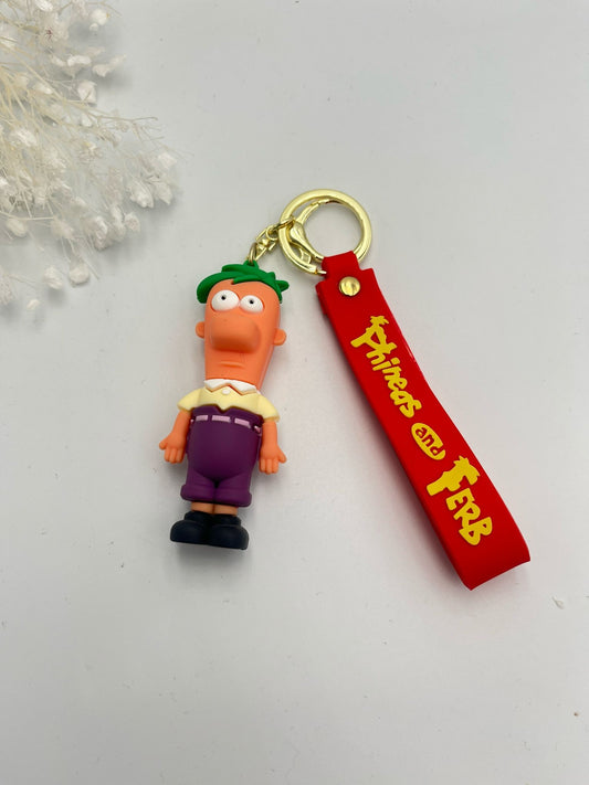 Sevimli Ferb Figürü Anahtarlık