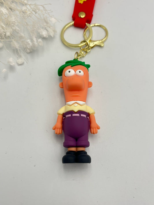 Sevimli Ferb Figürü Anahtarlık