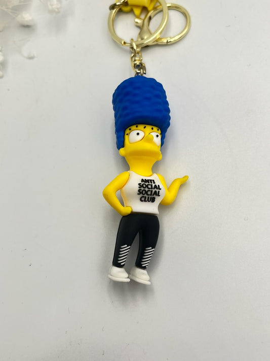 Sevimli Marge Simpsoon Figürlü Anahtarlık