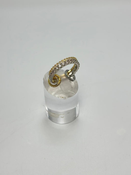 Tam Tur Çift Renk Ayarlamalı Yüzük (Pirinç Kaplama)