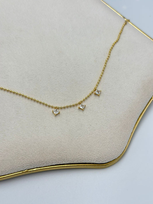 Üçgen Charm Detaylı Çelik Halhal