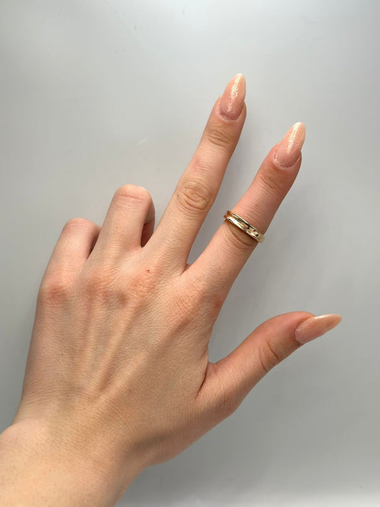 Unisex Alyans Model Pirinç Kaplama Yüzük