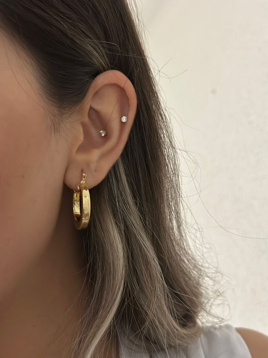 Vintage Orta Boy Halka Küpe (Premium)