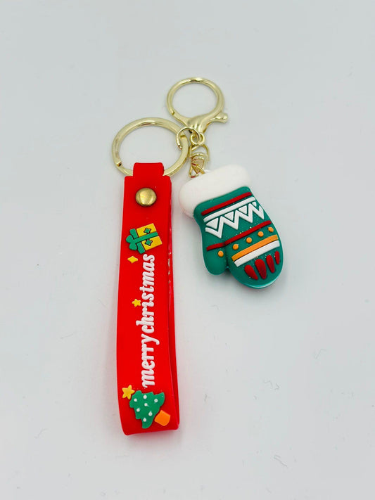Yeşil Noel Eldiven Anahtarlık