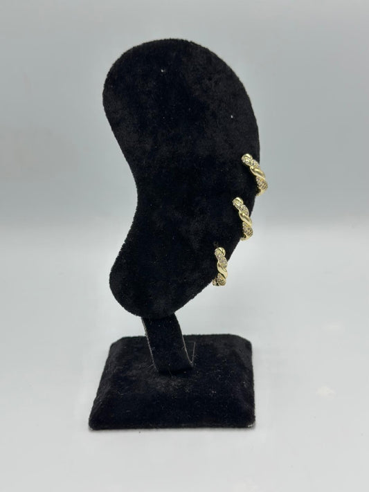 Zirkon Taş Detay Burgu Model Set Küpe