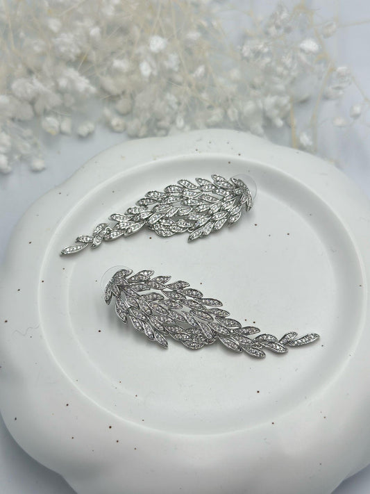 Zirkon Taş Detaylı Çelik Buğday Küpe