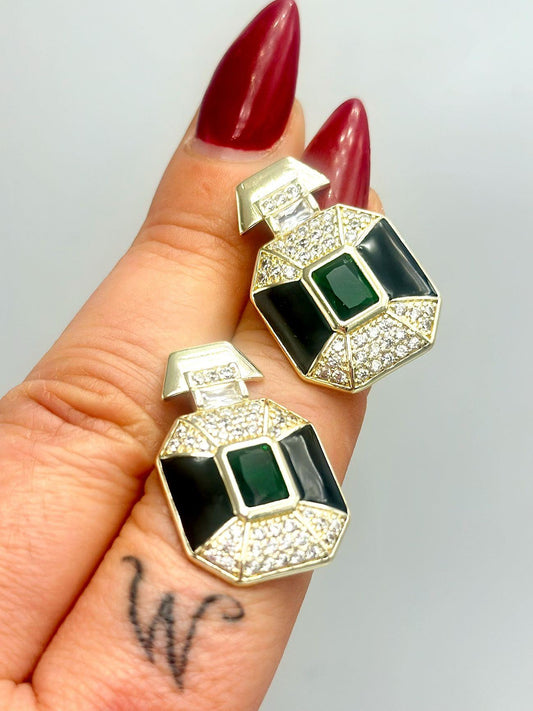 Zirkon Taş Detaylı Kare Kesim Küpe (Çelik)