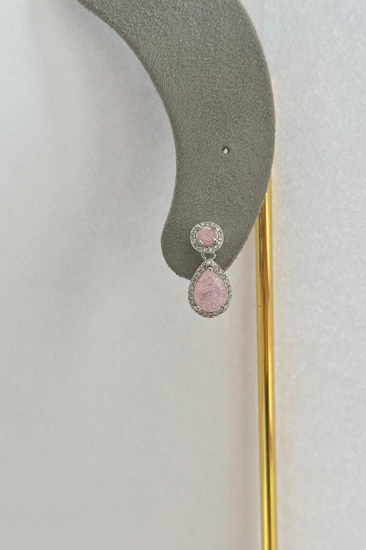 Zirkon Taş Detaylı Mininal Sallantılı Damla Model Küpe