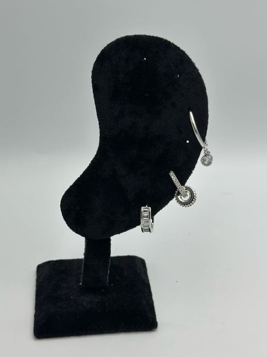 Zirkon Taş Detaylı Set Halka Küpe