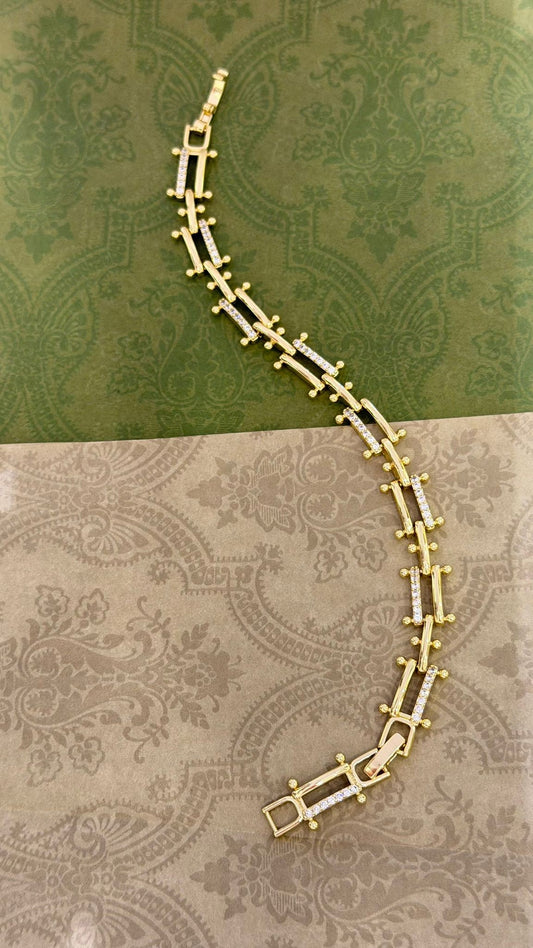 Zirkon Taş Detaylı Trend Çelik Bileklik (Çelik)