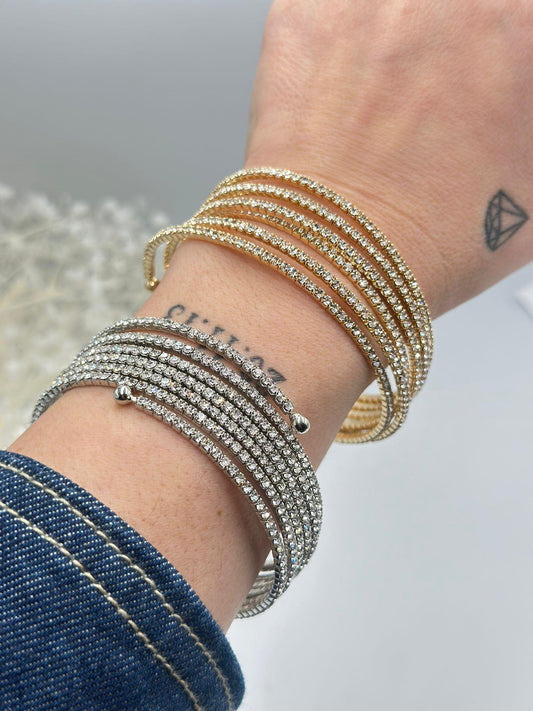 Zirkon Taş Detaylı Yaylı Bileklik